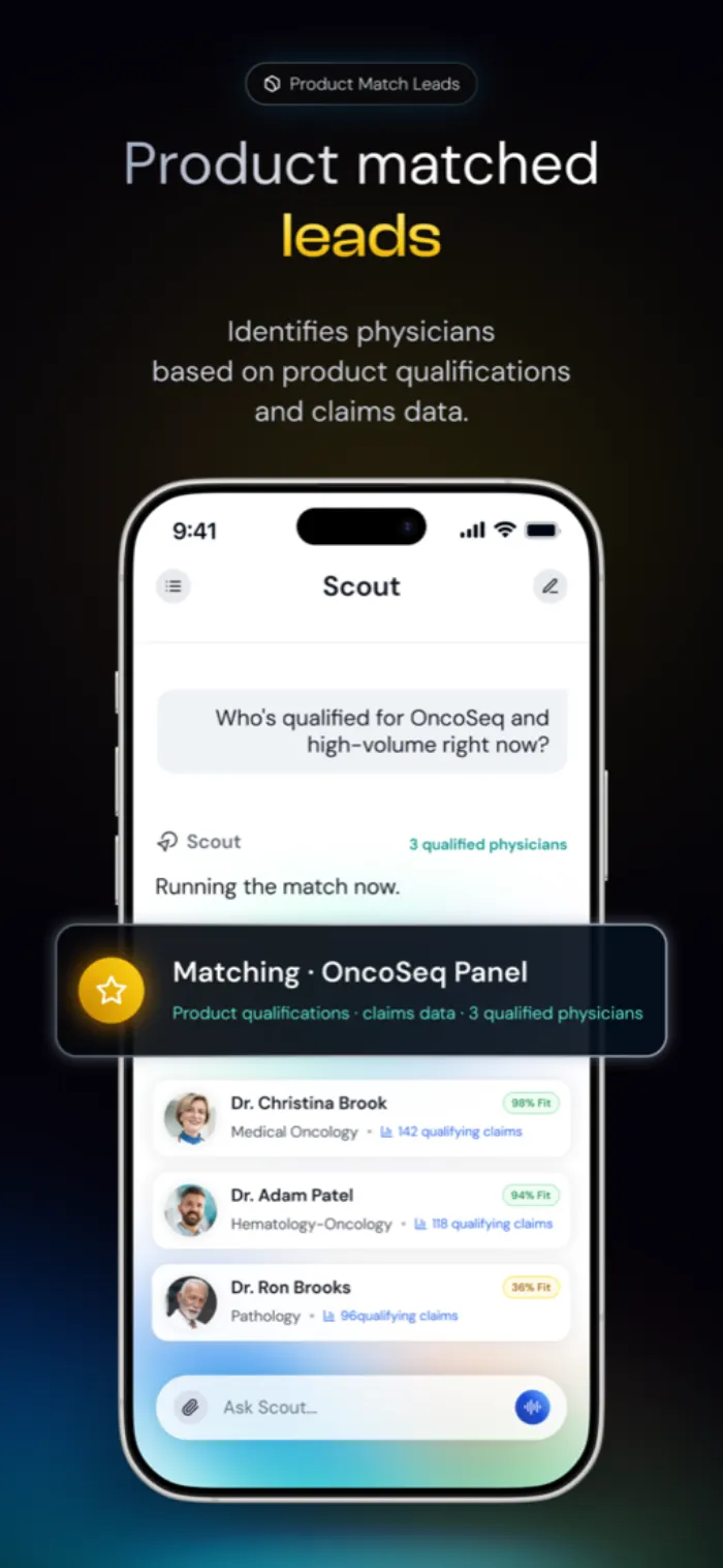 Product matched leads — RepPrep app screenshot